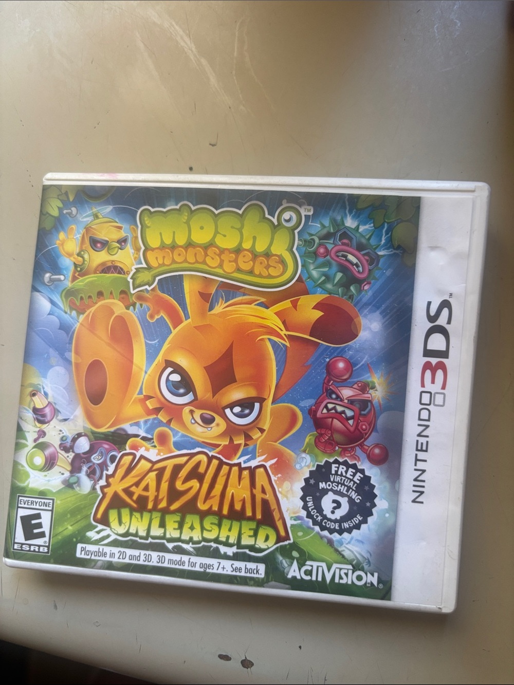 Nintendo 3DS Moshi Monsters Katsuma Unleashed - Orange & White Case